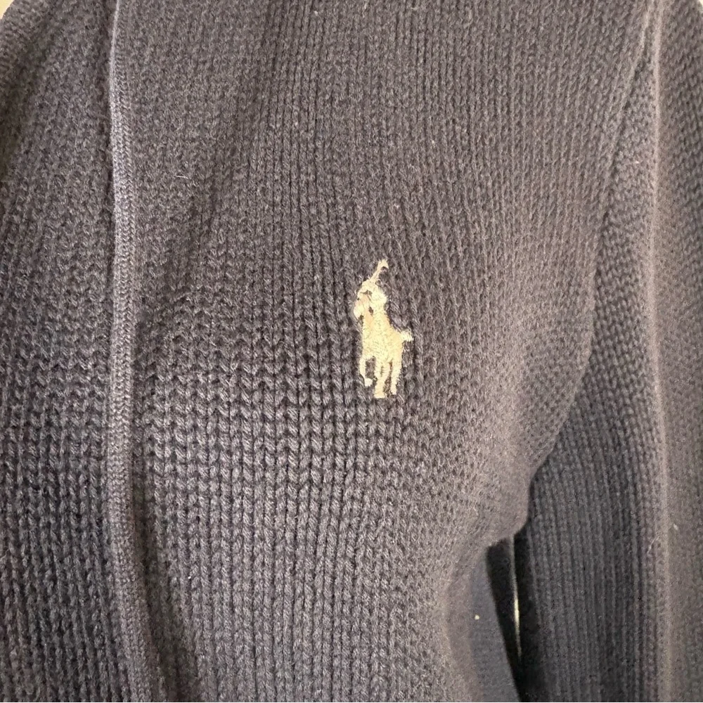 Ralph Lauren Blue Label Sweater Women’s L Hood Cotton Preppy Knit Coastal - Picture 4 of 11